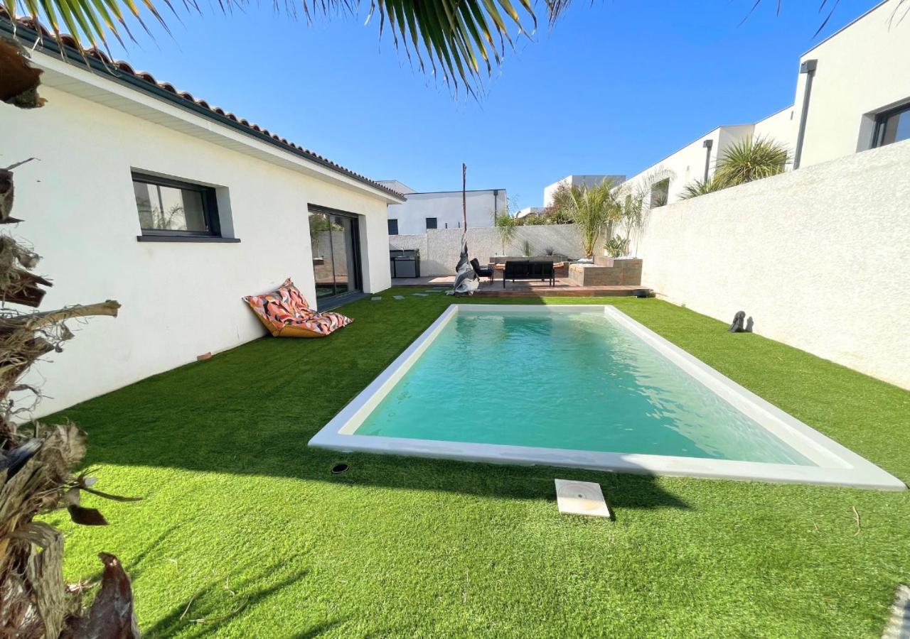 Villa Contemporaine Avec Piscine Chauffee Proche Des Plages Sauvian Exterior photo