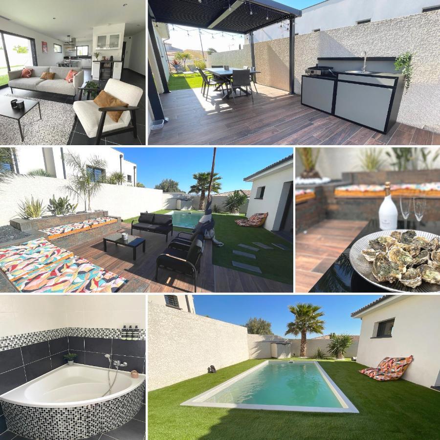 Villa Contemporaine Avec Piscine Chauffee Proche Des Plages Sauvian Exterior photo